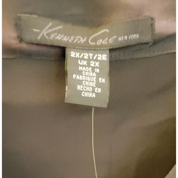 Kenneth Cole Animal Print Flirty  Spotted Black and Grey Mini Skirt Size 2X NWT - Picture 7 of 8